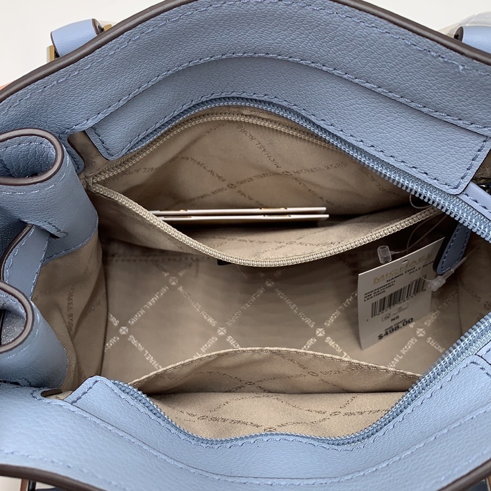 MICHAEL KORS HAMILTON SMALL SATCHEL PALE GOLD COLOR - Picture 11 of 13